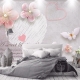 Tranh Dán Tường 3D Phòng Ngủ Hoa Giả Ngọc Nhẹ Nhàng Hnt01